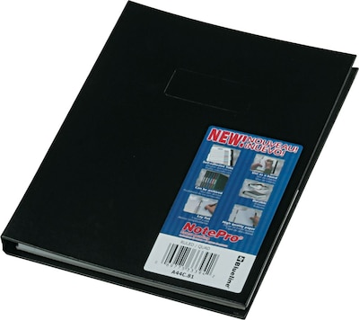 Blueline NotePro 1-Subject Professional Notebooks, 7.25 x 9.25, Quad, 96 Sheets, Black (REDA44C81)