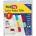 Redi-Tag® Laser and Inkjet Printer Tabs Refill, Assorted Colors, 1 1/8, 100/Pack (33120)