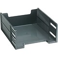 Rubbermaid High-Capacity Stackable® Tray, Front-Load, Letter, Ebony, 5H