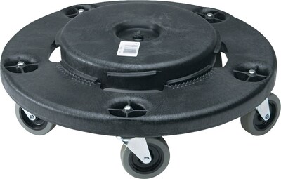 Rubbermaid Brute Round Trash Can Dolly, Black (FG264000BLA)