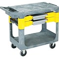 Rubbermaid 3-Shelf Utility Cart, Platinum (FG618000BLA)