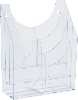 SBS SuperRack Multi-Purpose Organizer, 6 Pockets, Clear, 12H x 9 1/2W x 3 3/4D