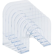 Rubbermaid Optimizers™ Jumbo Incline Sorter, 6 Compartments, Clear, 7 3/8H x 9 3/8W x 10 1/2D