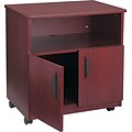 Safco® Mobile Laminate Machine Stand, Mahogany, 30 1/2H x 28W x 19 3/4D