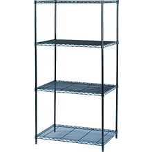 Safco Industrial 4-Shelf Wire Stand Alone, 36, Black (5288BL)