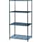 Safco Industrial 4-Shelf Wire Stand Alone, 36, Black (5288BL)