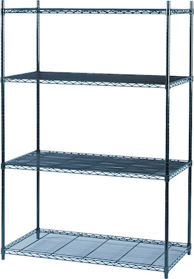 Safco® Industrial Wire Shelving, Starter Kit, 48Wx24D