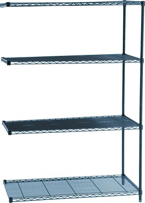 Safco Industrial 4-Shelf Wire Unit, 48.03, Black (5295BL)