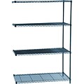 Safco Industrial 4-Shelf Wire Unit, 48.03, Black (5295BL)