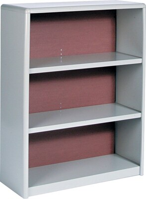 Safco ValueMate Economy 3-Shelf 41H Steel Bookcase, Gray (7171GR)