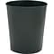Safco Steel Trash Can with no Lid, 6 Gallon, Black (9604BL)