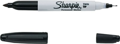 Sharpie Permanent Marker, Twin Tip, Black (32001)