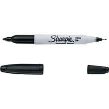 Sharpie Permanent Marker, Twin Tip, Black (32001)
