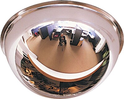 See All Full Dome Convex Safety/Security Mirror, 18 dia., 300 sq. ft. Viewing Area