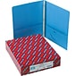 Smead 2-Pocket Portfolio Folder with Fasteners, Blue, 25/Box (88052)