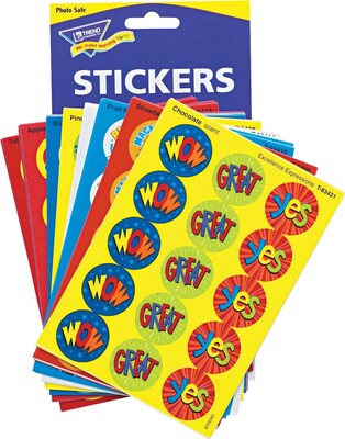 Trend Stinky Stickers Praise Words Jumbo Variety Pack, Assorted Scented, 432 Stickers/Pack (T6490M)