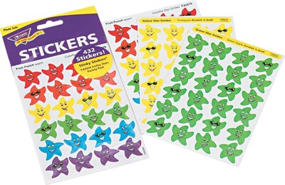 Trend Stinky Stickers® Scratch & Sniff Variety Pack, Smiley Stars Variety Pack, 432 Stickers per Pac