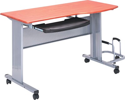Mayline® Mobile Work Tables, Medium Cherry