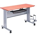 Mayline® Mobile Work Tables, Medium Cherry