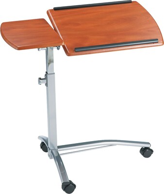 Safco® Mobile Laptop/Computer Caddy with Lockable Wheels, Medium Cherry (MLN950MEC)