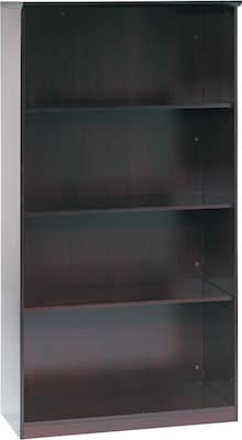 Safco Corsica Modular Series 4 Shelf Wall Cabinet, Mahogany