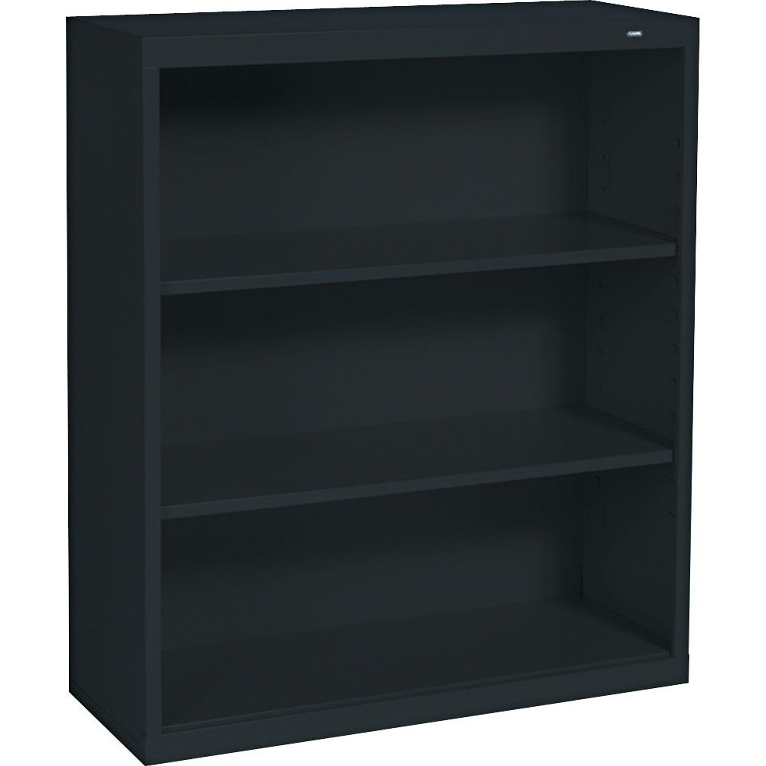 Tennsco Metal 3-Shelf Bookcase, 40 x 34.5 x 13.5, Black (100615)