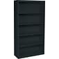 Tennsco® Metal Bookcases in Black, 66"