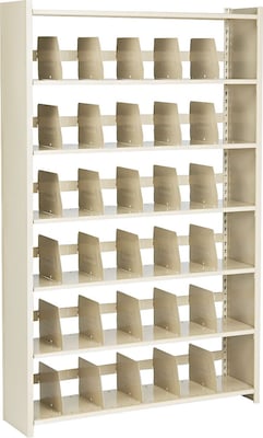 Tennsco™ 6 Tier Steel Open Shelf Lateral Filing Cabinet, 48W, Sand (TNN127648PCSD)