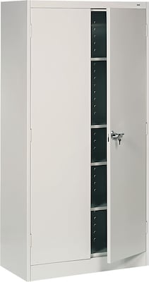 Tennsco Standard 72H Steel Storage Cabinet with 5 Shelves, Light Gray (TNN1470LGY)