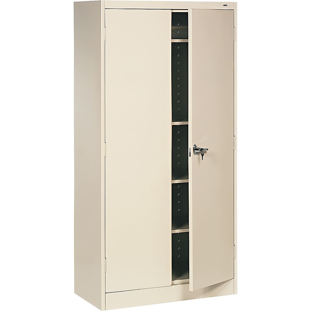 Tennsco Standard Steel Storage Cabinet Non Assembled 72hx36wx18d Putty Quill Com
