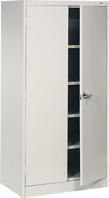 Tennsco® Standard Steel Storage Cabinet, Non-Assembled, 72Hx36Wx24D", Light Gray