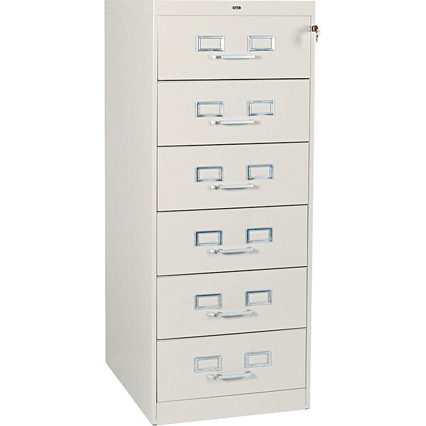 Bisley 6-Drawer Steel Vertical File Cabinet Black Letter/A4 (md6-bk)