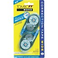 Tombow Mono Wide-Width Correction Tape, Non-Refillable, White, 2 Line, 1/4 x 394, 2/Pk