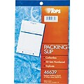 TOPS® Packing List 3-Part Carbonless Book, White/Canary/Pink, 8 7/16 x 5 9/16 (46639)