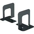 Universal Standard Deluxe Metal Bookends, Nonskid Padded Base, Black Enamel, 5H x 4 7/10W x 5 1/4