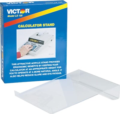 Victor Acrylic Calculator Stand, Large, Clear, 2H x 9W x 11D