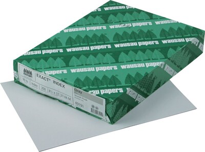 Neenah Paper 90 lb. Index Paper, 8.5 x 11, Gray, 2000 Sheets/Case (49191CT)
