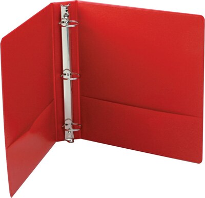 Wilson Jones 368 1 1/2 3-Ring Non-View Binders, Red (WLJ36834NR)