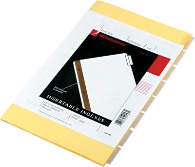 Wilson Jones Gold Line Legal Dividers, Clear Tabs, 8 Tab Set