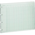 Wilson Jones Columnar Sheets, Ledger Paper, Ruled, 30 Lines, 20 Columns, Green Paper, 9 1/4 x 11 7/