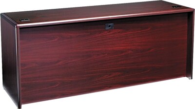 HON® 10700 Series with Full-Height Pedestals in Mahogany, Credenza with Doors