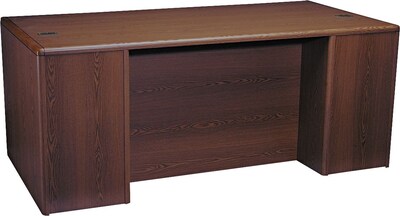 HON® 10700 Series Office Suite in Mahogany, Single Left Pedestal Desk