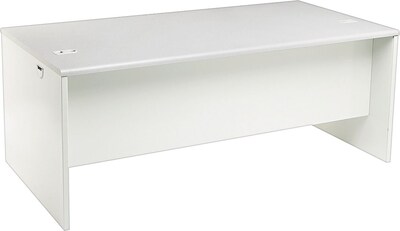 HON 38000 Series 72 Desk Shell, Gray Patterned/Light Gray