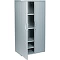 Iceberg® Officeworks® Polyethylene Storage Cabinet, Non-Assembled, 72Hx36Wx22D, Charcoal