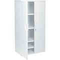 Iceberg® Officeworks® Polyethylene Storage Cabinet, Non-Assembled, 72Hx36Wx22D, Platinum