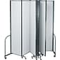 Screenflex® 11-Panel FREEstanding™ Portable Room Dividers, 8'H x 20'5"L, Grey