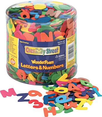 Chenille Kraft CK4304 WonderFoam Multicolor Letters and Numbers