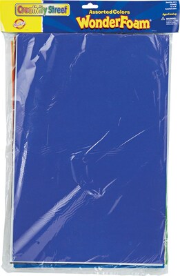 Chenille Kraft Company WonderFoam® Sheets, Assorted Colors, 12 x 18, 10 Sheets/Pk