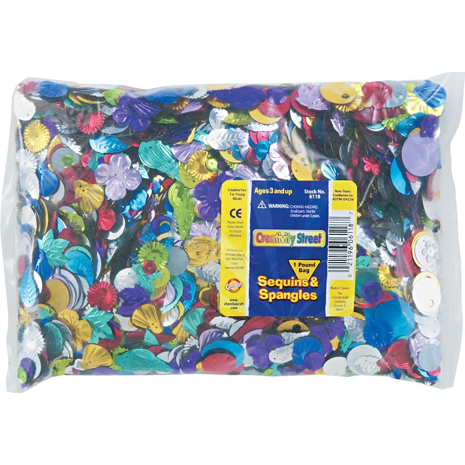 Chenille Kraft Creativity Street Sequins and Spangles Classroom Pack, Assorted Metallic Colors