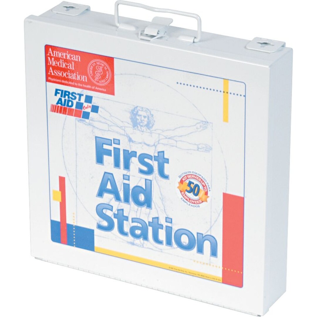 First Aid Only™ OSHA Metal First Aid Kit for 50 People (226-U/FAO) |  Quill.com